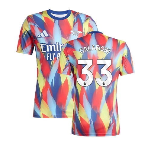 2025-2026 Arsenal Pre-Match Shirt (Victory Blue) (Calafiori 33)