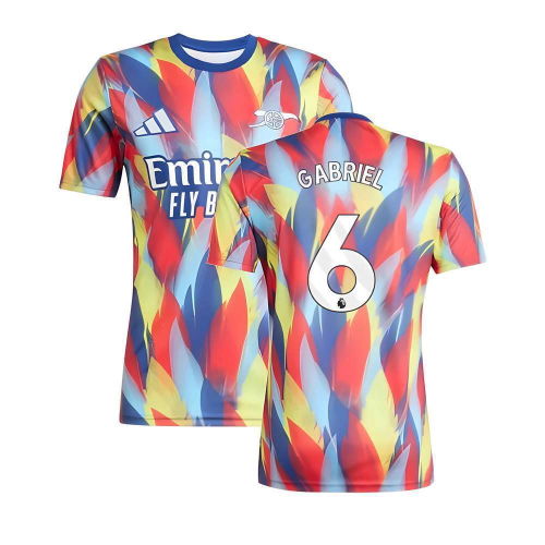2025-2026 Arsenal Pre-Match Shirt (Victory Blue) (Gabriel 6)