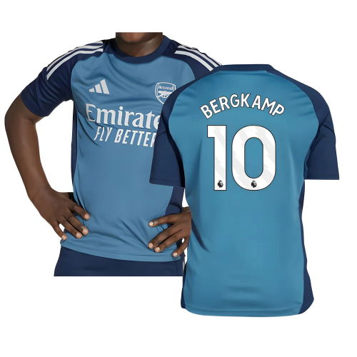 2025-2026 Arsenal Training Shirt (Blanch Blue) - Kids (Bergkamp 10)