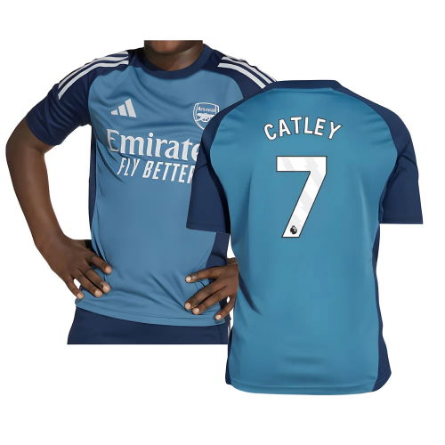 2025-2026 Arsenal Training Shirt (Blanch Blue) - Kids (Catley 7)