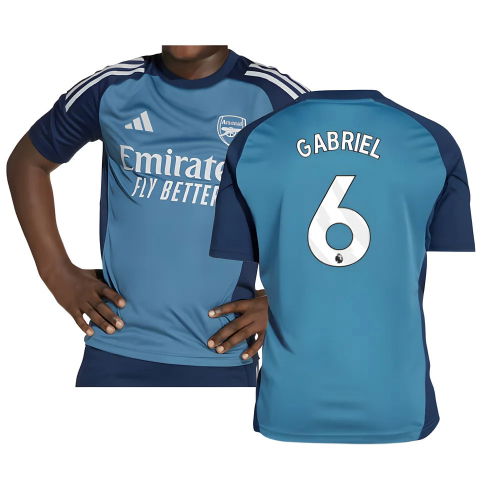 2025-2026 Arsenal Training Shirt (Blanch Blue) - Kids (Gabriel 6)