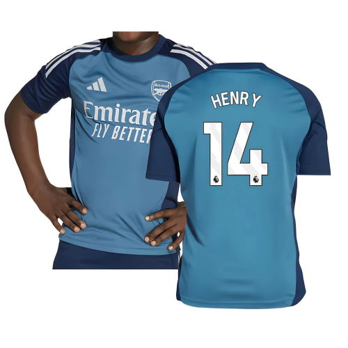 2025-2026 Arsenal Training Shirt (Blanch Blue) - Kids (Henry 14)