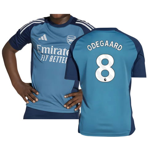 2025-2026 Arsenal Training Shirt (Blanch Blue) - Kids (Odegaard 8)
