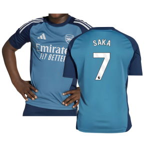 2025-2026 Arsenal Training Shirt (Blanch Blue) - Kids (Saka 7)