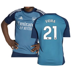 2025-2026 Arsenal Training Shirt (Blanch Blue) - Kids (Vieira 21)