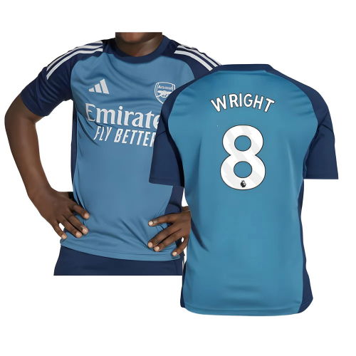 2025-2026 Arsenal Training Shirt (Blanch Blue) - Kids (Wright 8)
