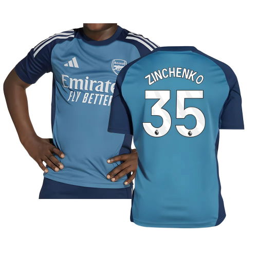 2025-2026 Arsenal Training Shirt (Blanch Blue) - Kids (Zinchenko 35)