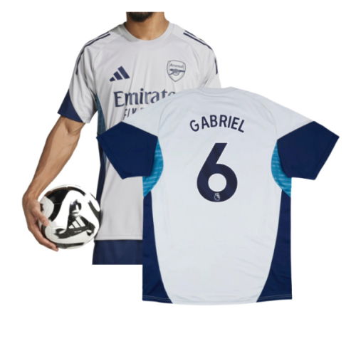 2025-2026 Arsenal Training Shirt (Grey Two) (Gabriel 6)