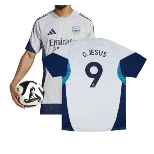 2025-2026 Arsenal Training Shirt (Grey Two) (G.Jesus 9)