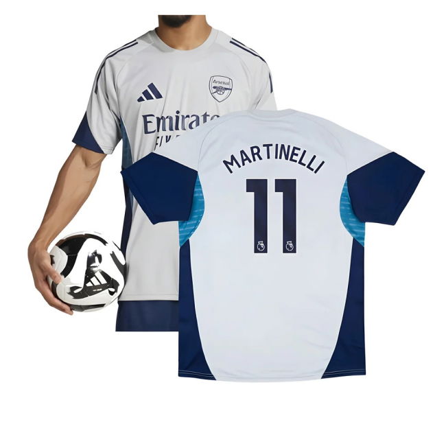 2025-2026 Arsenal Training Shirt (Grey Two) (Martinelli 11)