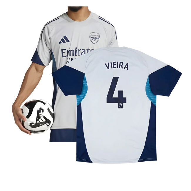 2025-2026 Arsenal Training Shirt (Grey Two) (Vieira 4)