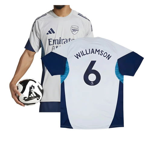 2025-2026 Arsenal Training Shirt (Grey Two) (Williamson 6)