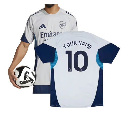 2025-2026 Arsenal Training Shirt (Grey Two) (Your Name)
