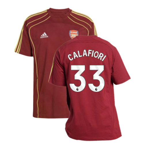 2025-2026 Arsenal UBP Tee (Noble Maroon) (Calafiori 33)