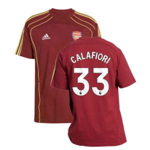 2025-2026 Arsenal UBP Tee (Noble Maroon) (Calafiori 33)