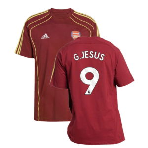 2025-2026 Arsenal UBP Tee (Noble Maroon) (G.Jesus 9)