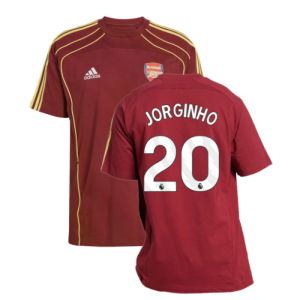 2025-2026 Arsenal UBP Tee (Noble Maroon) (Jorginho 20)