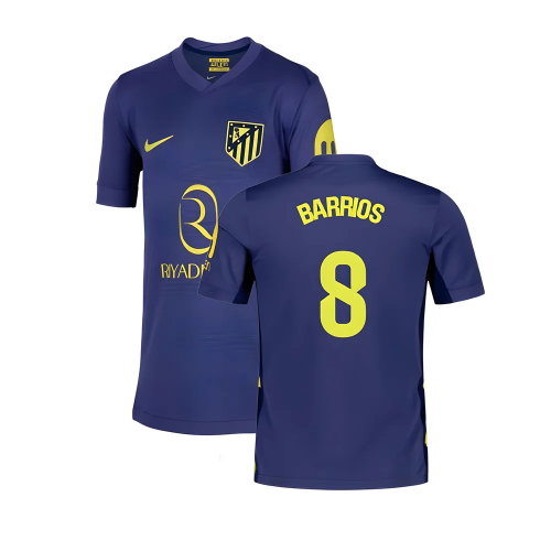 2025-2026 Atletico Madrid Away Shirt (Kids) (Barrios 8)