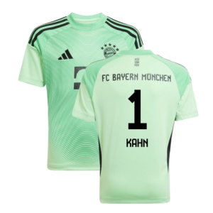2025-2026 Bayern Munich Home Goalkeeper Shirt (Glory Mint) - Kids (Kahn 1)