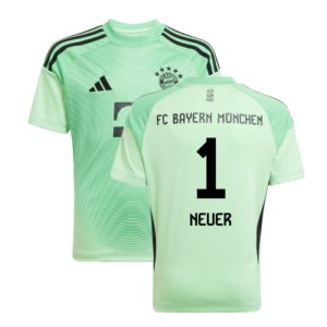 2025-2026 Bayern Munich Home Goalkeeper Shirt (Glory Mint) - Kids (Neuer 1)