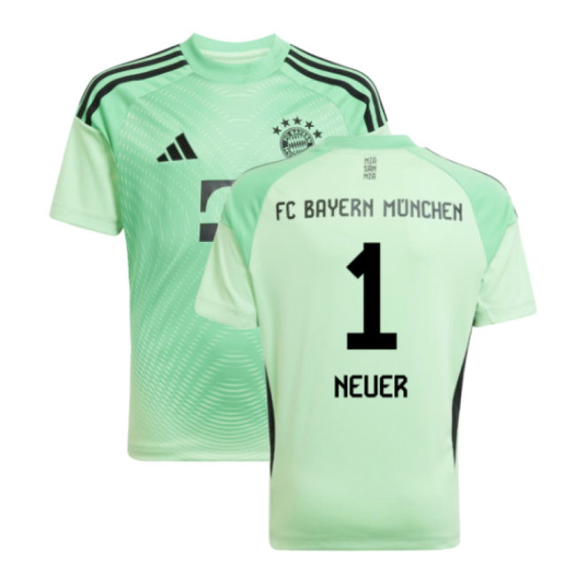2025-2026 Bayern Munich Home Goalkeeper Shirt (Glory Mint) - Kids (Neuer 1)