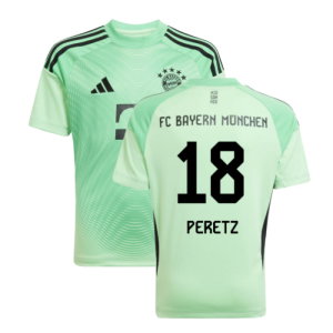 2025-2026 Bayern Munich Home Goalkeeper Shirt (Glory Mint) - Kids (Peretz 18)