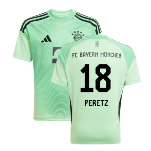 2025-2026 Bayern Munich Home Goalkeeper Shirt (Glory Mint) - Kids (Peretz 18)