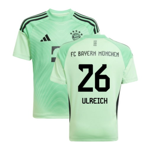 2025-2026 Bayern Munich Home Goalkeeper Shirt (Glory Mint) - Kids (Ulreich 26)