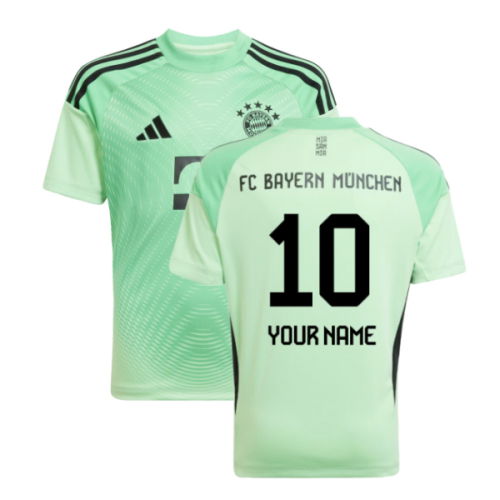 2025-2026 Bayern Munich Home Goalkeeper Shirt (Glory Mint) - Kids (Your Name)