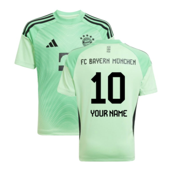 2025-2026 Bayern Munich Home Goalkeeper Shirt (Glory Mint) - Kids (Your Name)