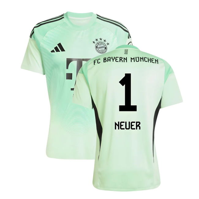 2025-2026 Bayern Munich Home Goalkeeper Shirt (Glory Mint) (Neuer 1)