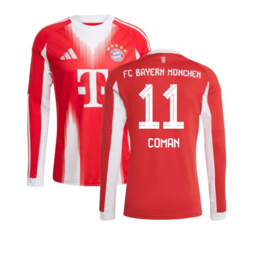 2025-2026 Bayern Munich Long Sleeve Home Shirt (Coman 11)