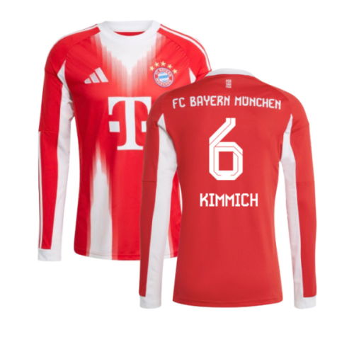 2025-2026 Bayern Munich Long Sleeve Home Shirt (Kimmich 6)