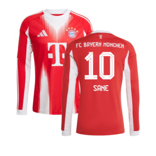 2025-2026 Bayern Munich Long Sleeve Home Shirt (Sane 10)