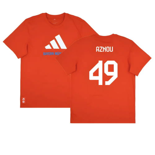 2025-2026 Bayern Munich Seasonal Graphic Tee (Red) (Aznou 49)