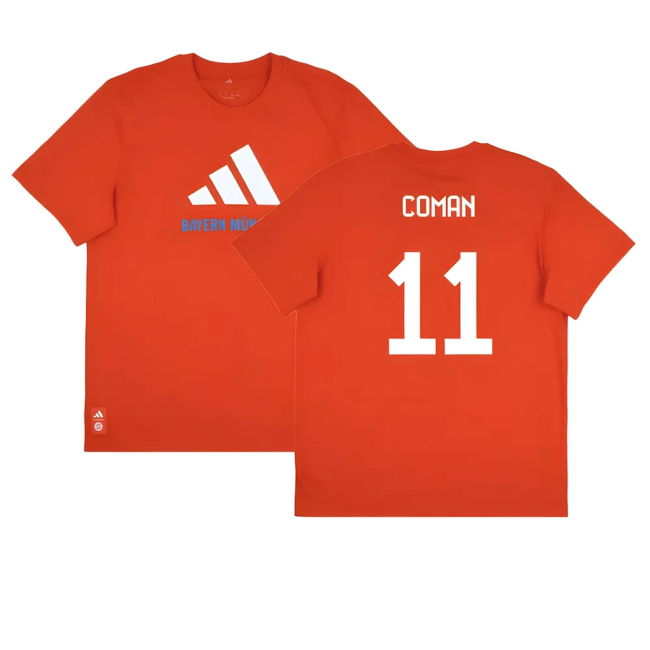 2025-2026 Bayern Munich Seasonal Graphic Tee (Red) (Coman 11)