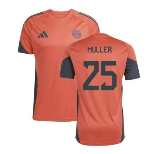 2025-2026 Bayern Munich Training Shirt (Easy Coral) (Muller 25)