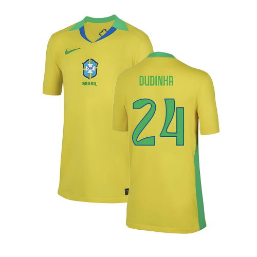 2025-2026 Brazil Womens Team Home Shirt (Kids) (Dudinha 24)