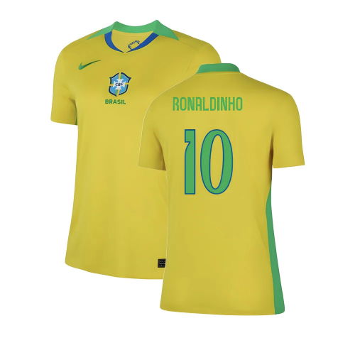2025-2026 Brazil Womens Team Home Shirt (Ladies) (Ronaldinho 10)