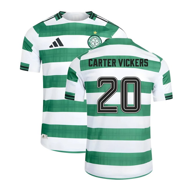 2025-2026 Celtic Home Shirt (No Sponsor) (Carter Vickers 20)