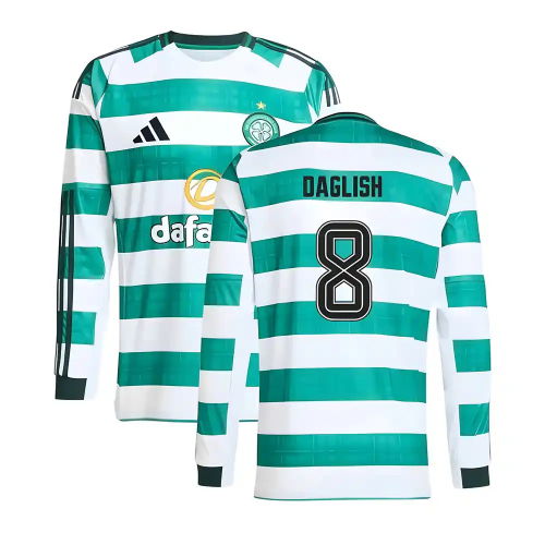 2025-2026 Celtic Long Sleeve Home Shirt (Daglish 8) 2025-2026 Celtic Long Sleeve Home Shirt (Daglish 8)