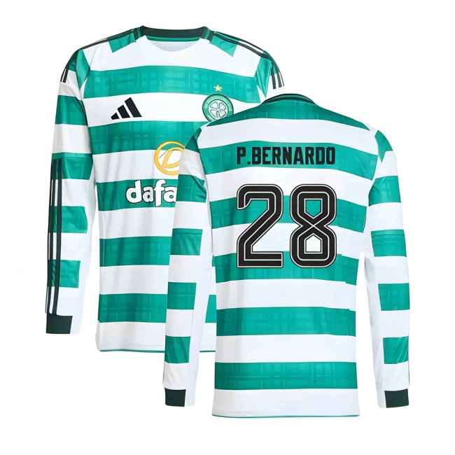 2025-2026 Celtic Long Sleeve Home Shirt (P.Bernardo 28)