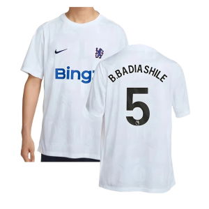 2025-2026 Chelsea Academy Pro Pre-Match Football Top (White) (B.Badiashile 5)