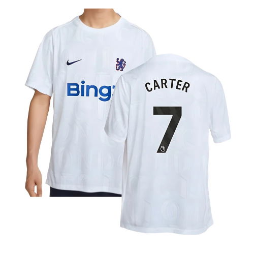 2025-2026 Chelsea Academy Pro Pre-Match Football Top (White) (Carter 7)