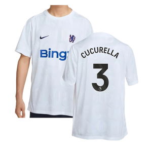 2025-2026 Chelsea Academy Pro Pre-Match Football Top (White) (Cucurella 3)
