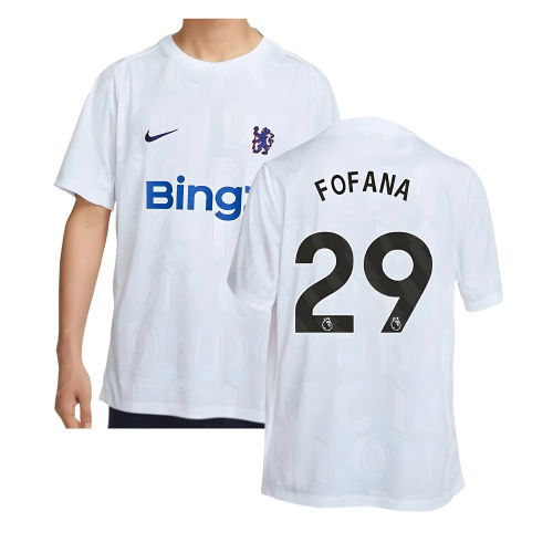 2025-2026 Chelsea Academy Pro Pre-Match Football Top (White) (Fofana 29)