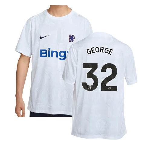 2025-2026 Chelsea Academy Pro Pre-Match Football Top (White) (George 32)