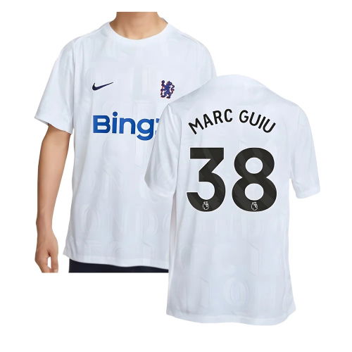 2025-2026 Chelsea Academy Pro Pre-Match Football Top (White) (Marc Guiu 38)