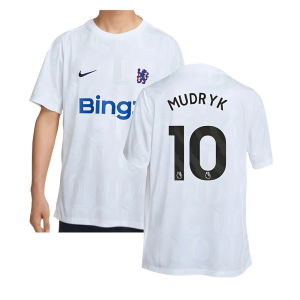 2025-2026 Chelsea Academy Pro Pre-Match Football Top (White) (Mudryk 10)
