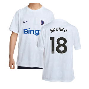 2025-2026 Chelsea Academy Pro Pre-Match Football Top (White) (Nkunku 18)